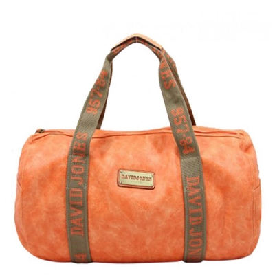 David Jones Faux Leather Travel Duffle Bag CM0045 38426 Orange